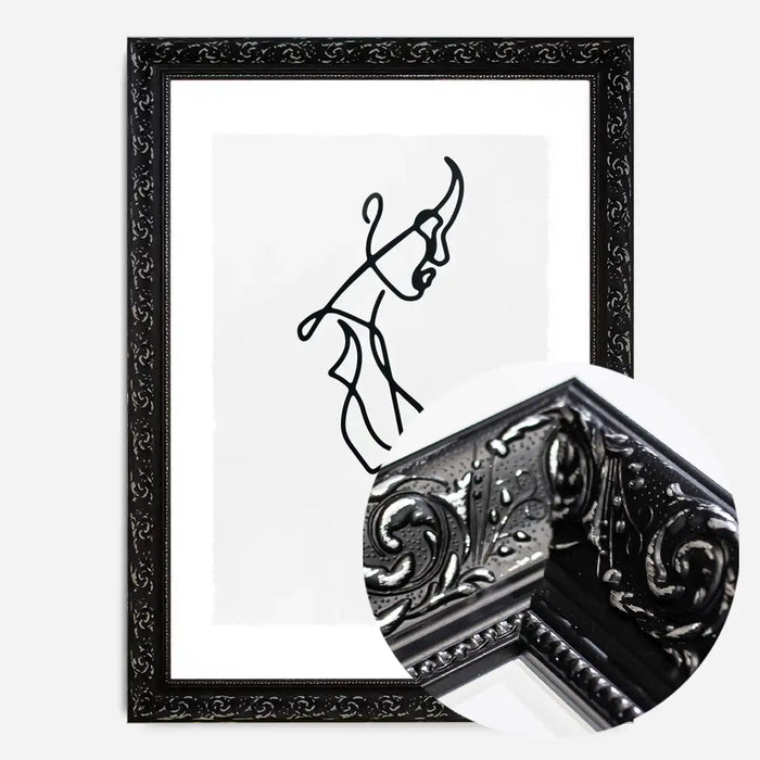 21x30cm | 8¼ x 11¾in / Black Ornate Frame