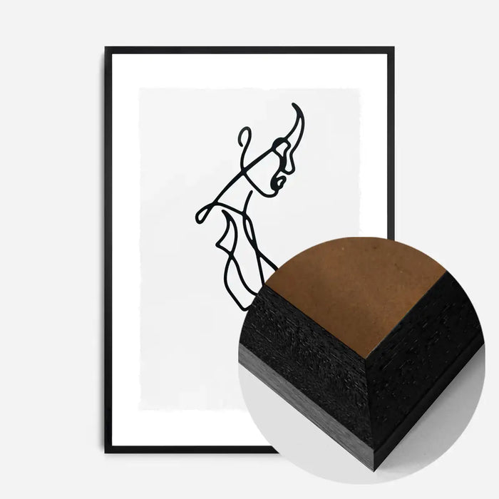 21x30cm | 8¼ x 11¾in / Black Wood Frame