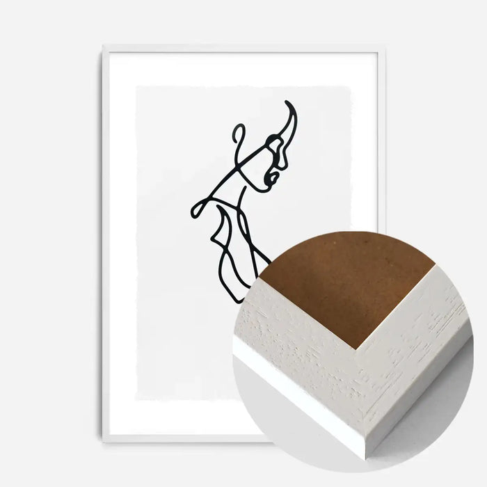 21x30cm | 8¼ x 11¾in / White Wood Frame