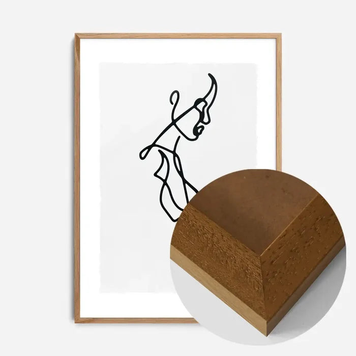 21x30cm | 8¼ x 11¾in / Oak Wood Frame