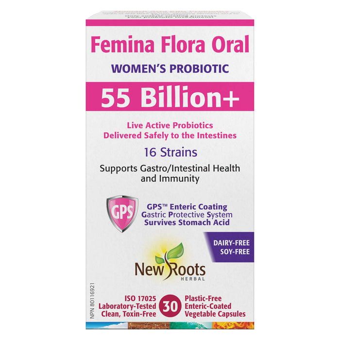 Box of New Roots Femina Flora Oral 30 Vegetable Capsules