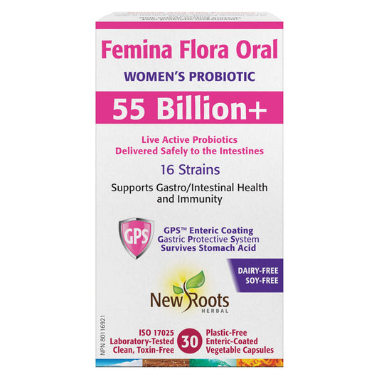 Box of New Roots Femina Flora Oral 30 Vegetable Capsules