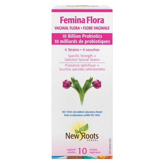 Box of New Roots Femina Flora w/Applicator 10 Capsules/Ovules
