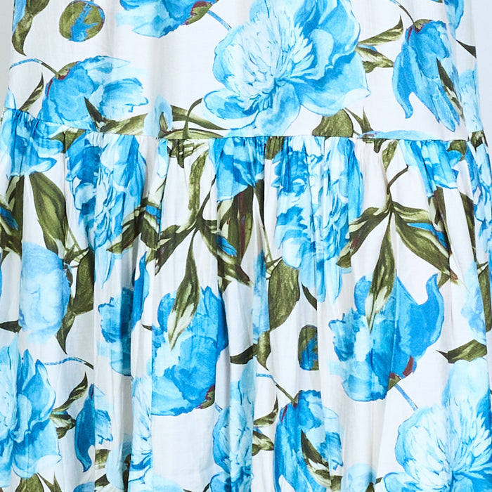 Floral printed halter neckline flowy maxi dress wholesale