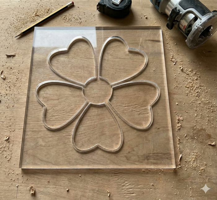 Flower Acrylic Router Template