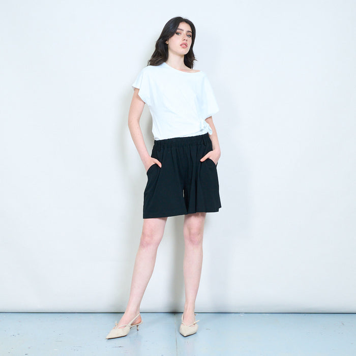 Fluid pull-on tailored shorts wholesale