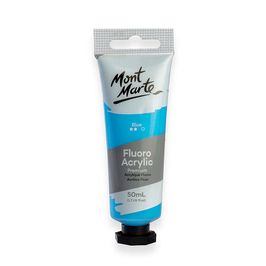 Fluoro Acrylic Paint Premium 50ml (1.7 US fl.oz) Tube - Blue