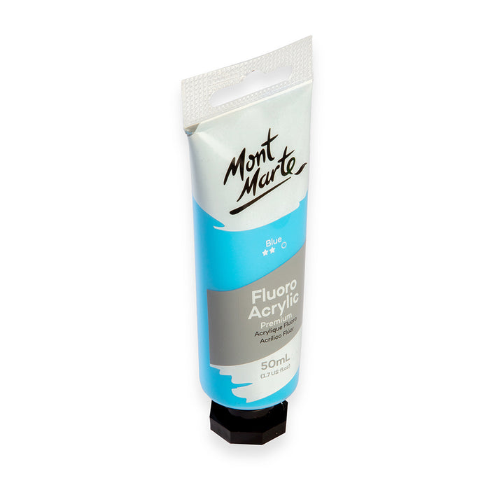 Fluoro Acrylic Paint Premium 50ml (1.7 US fl.oz) Tube - Blue
