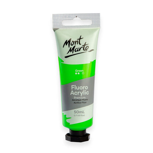 Fluoro Acrylic Paint Premium 50ml (1.7 US fl.oz) Tube - Green