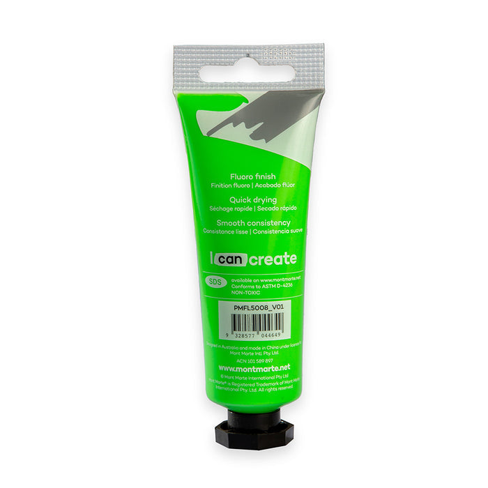 Fluoro Acrylic Paint Premium 50ml (1.7 US fl.oz) Tube - Green