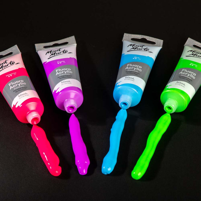 Fluoro Acrylic Paint Premium 50ml (1.7 US fl.oz) Tube - Green