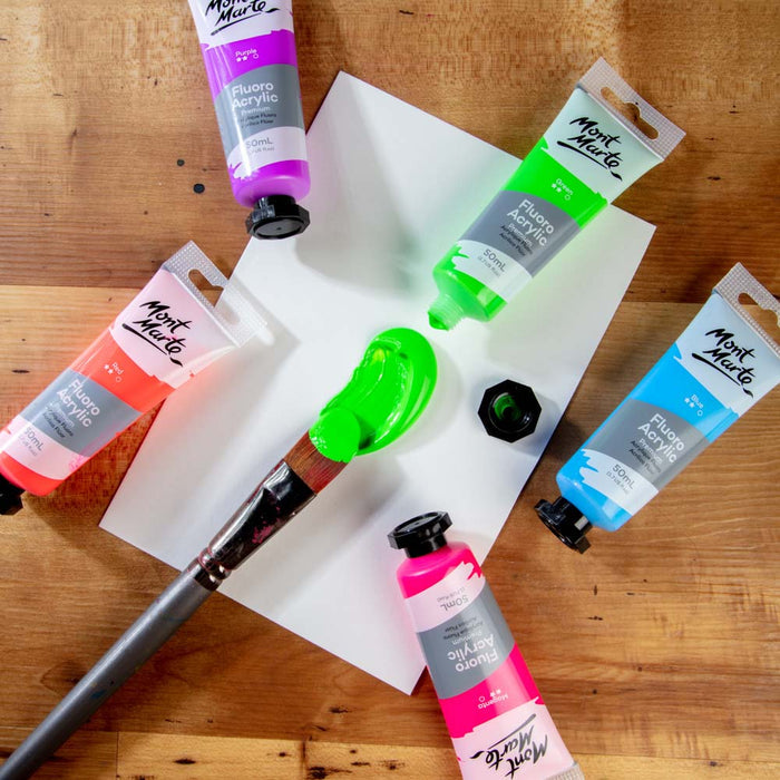 Fluoro Acrylic Paint Premium 50ml (1.7 US fl.oz) Tube - Green