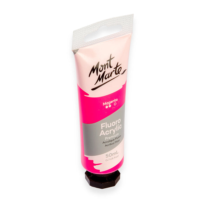 Fluoro Acrylic Paint Premium 50ml (1.7 US fl.oz) Tube - Magenta