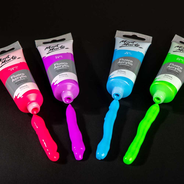 Fluoro Acrylic Paint Premium 50ml (1.7 US fl.oz) Tube - Magenta
