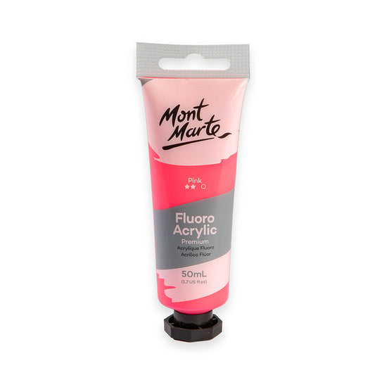 Fluoro Acrylic Paint Premium 50ml (1.7 US fl.oz) Tube - Pink