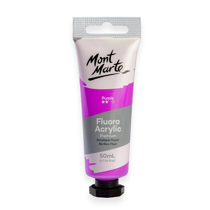 Fluoro Acrylic Paint Premium 50ml (1.7 US fl.oz) Tube - Purple