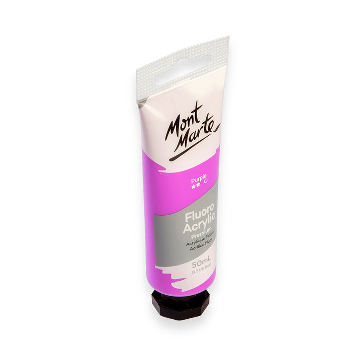 Fluoro Acrylic Paint Premium 50ml (1.7 US fl.oz) Tube - Purple