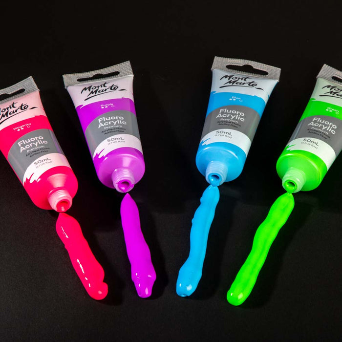 Fluoro Acrylic Paint Premium 50ml (1.7 US fl.oz) Tube - Purple
