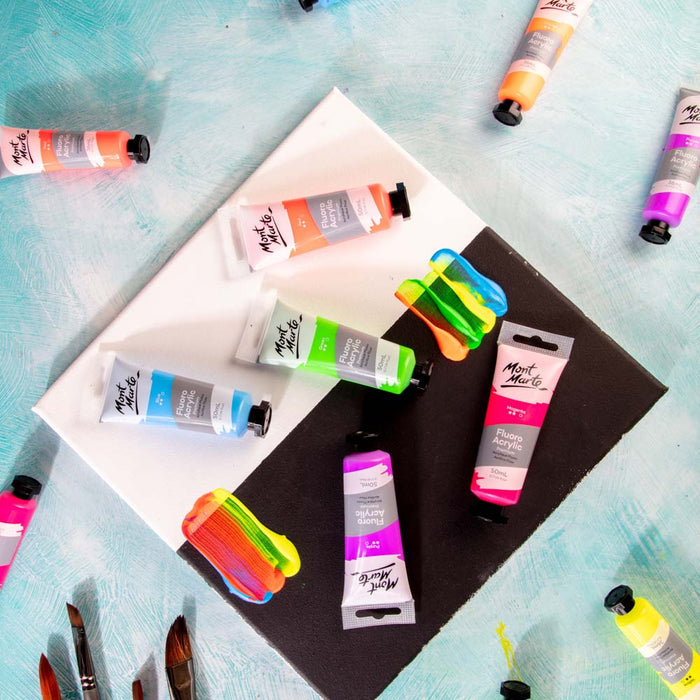 Fluoro Acrylic Paint Premium 50ml (1.7 US fl.oz) Tube - Purple