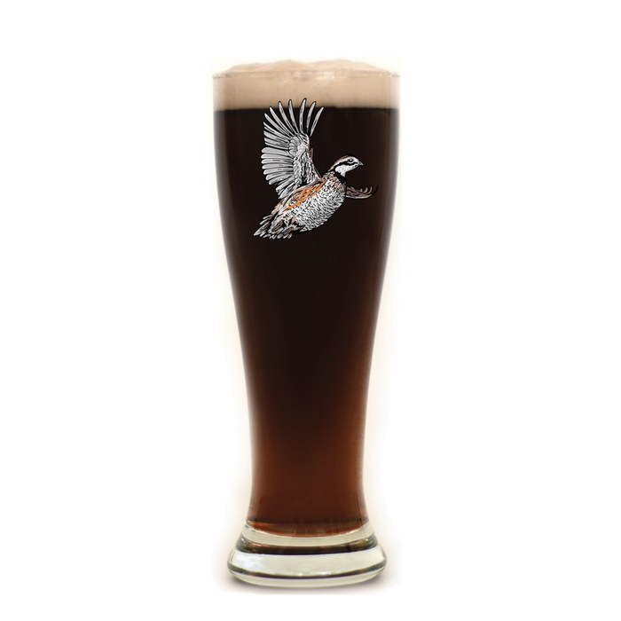 Fly Like Quail Pilsner Glass