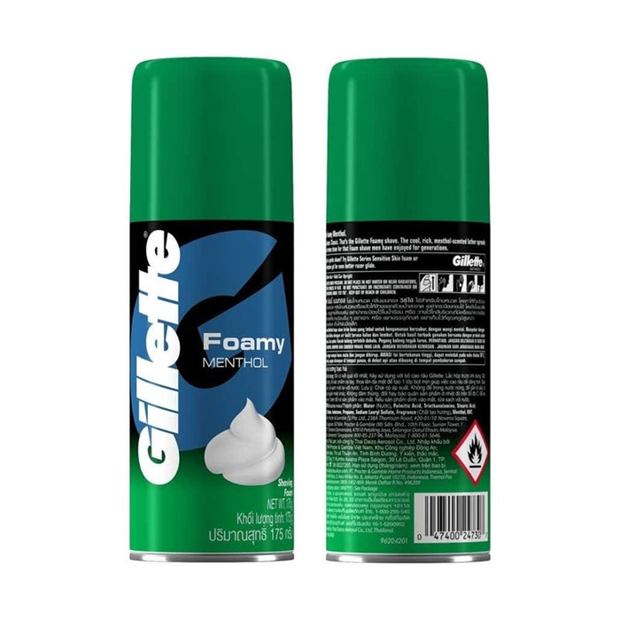 GILLETTE Foamy Shaving Foam Menthol 175g | Isetan KL Online Store