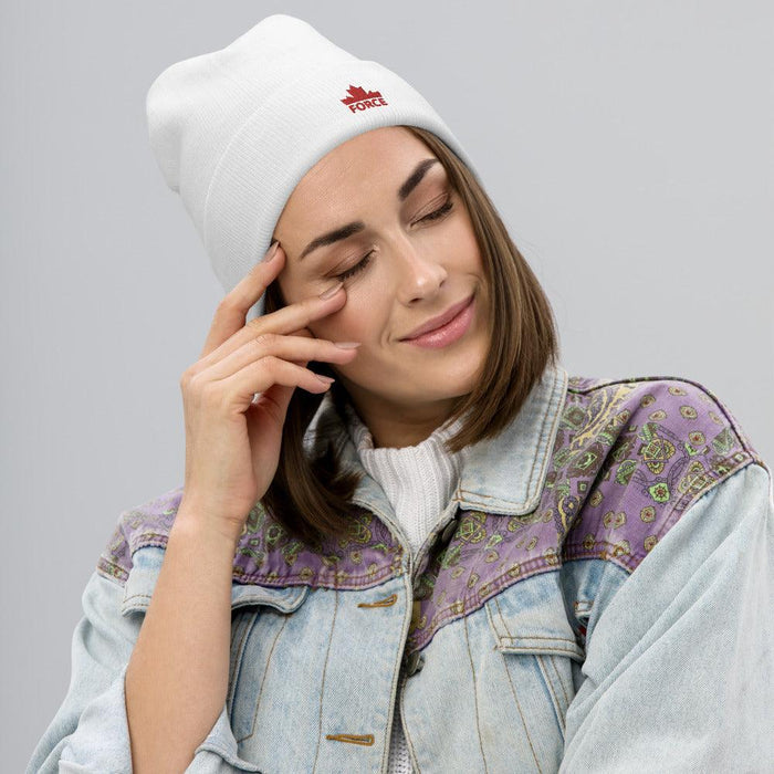 FORCE Red Embroidered Beanie - Billyforce Shop