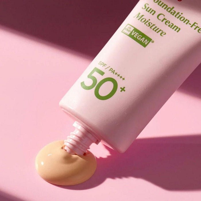 FOUNDATION FREE SUN CREAM SPF50+ PA++++ - Crema De Protectie Solara Pentru Corectarea Nuantei Tenului - skinseen.ro