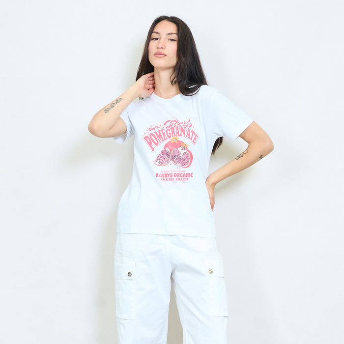 Fresh pomegranate graphic cotton t-shirt wholesale
