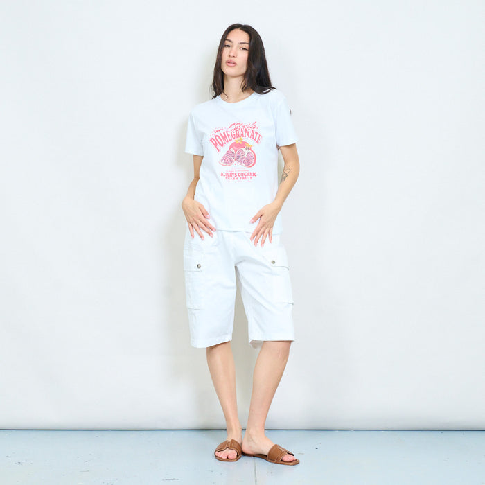 Fresh pomegranate graphic cotton t-shirt wholesale