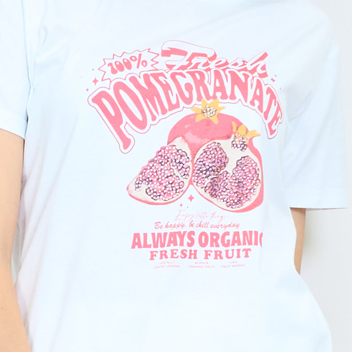 Fresh pomegranate graphic cotton t-shirt wholesale