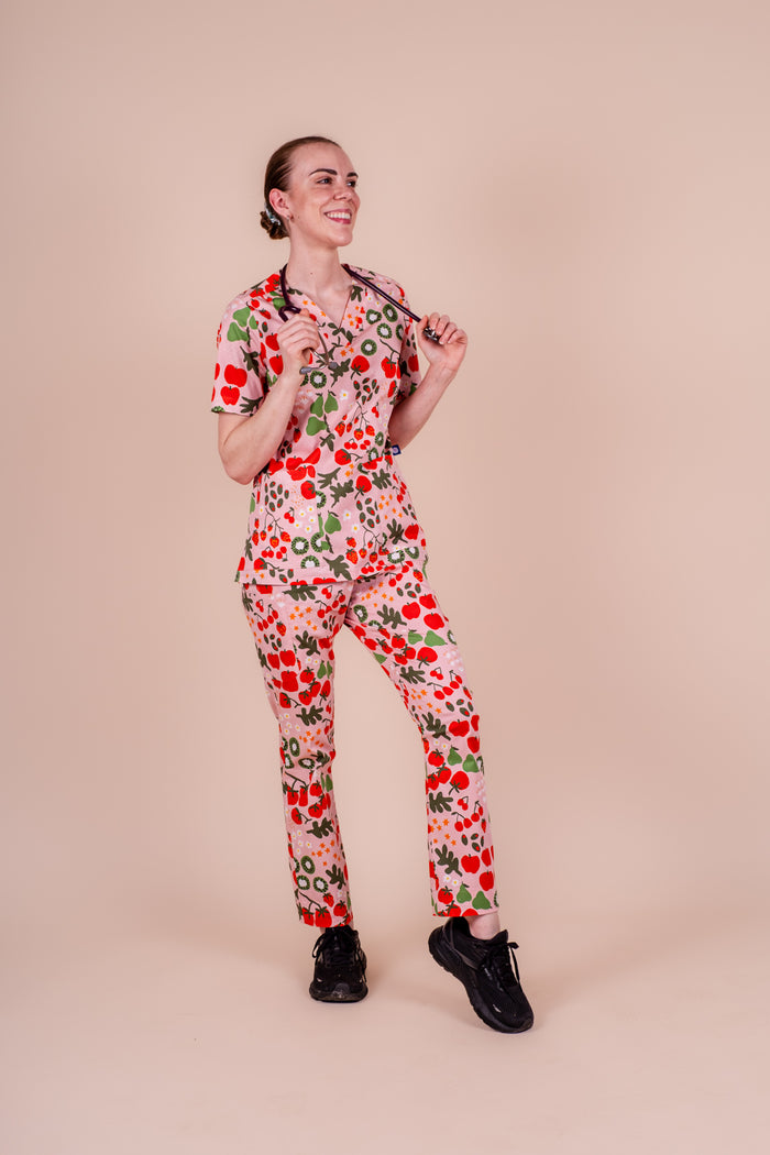 Fruit Field -  Women's Printed Scrub Pants
