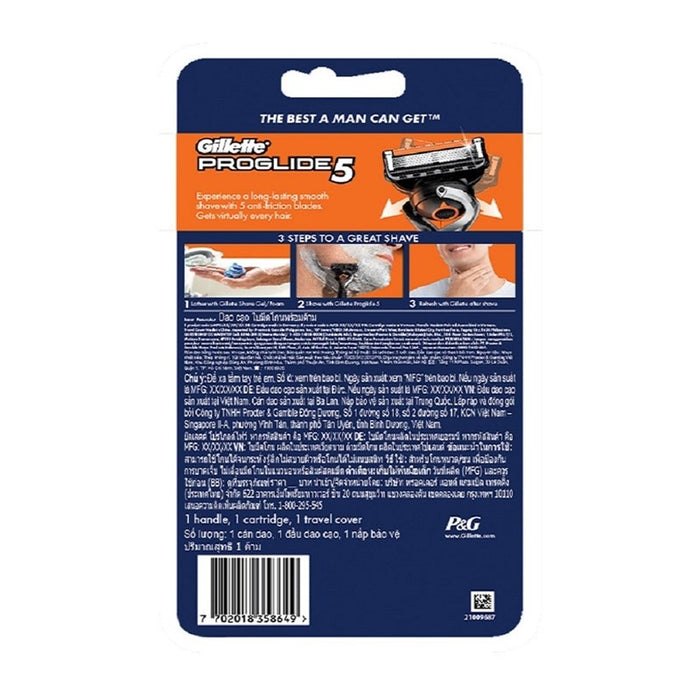 GILLETTE Fusion5 Proglide Razor 1s | Isetan KL Online Store