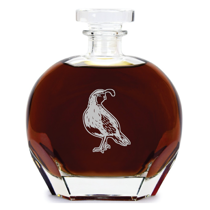 Gambel's Quail Whiskey Decanter