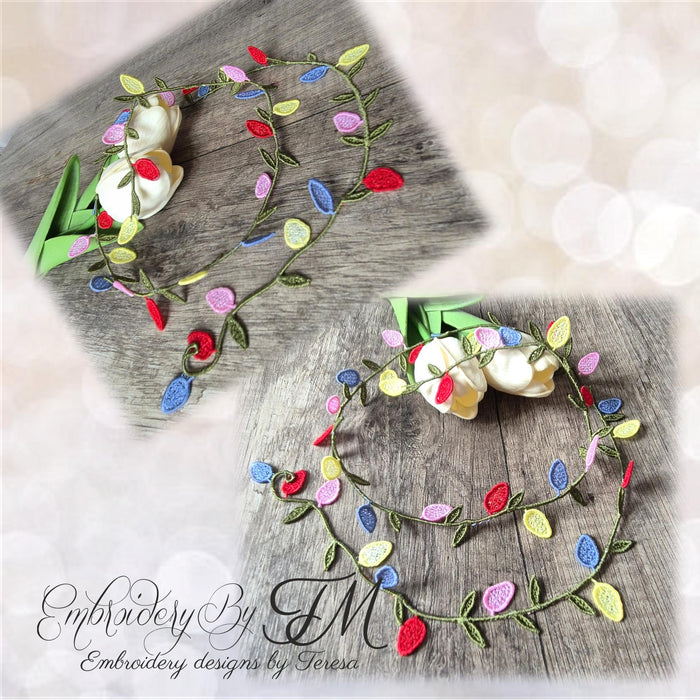 Garland with eggs/ 5x7 hoop
