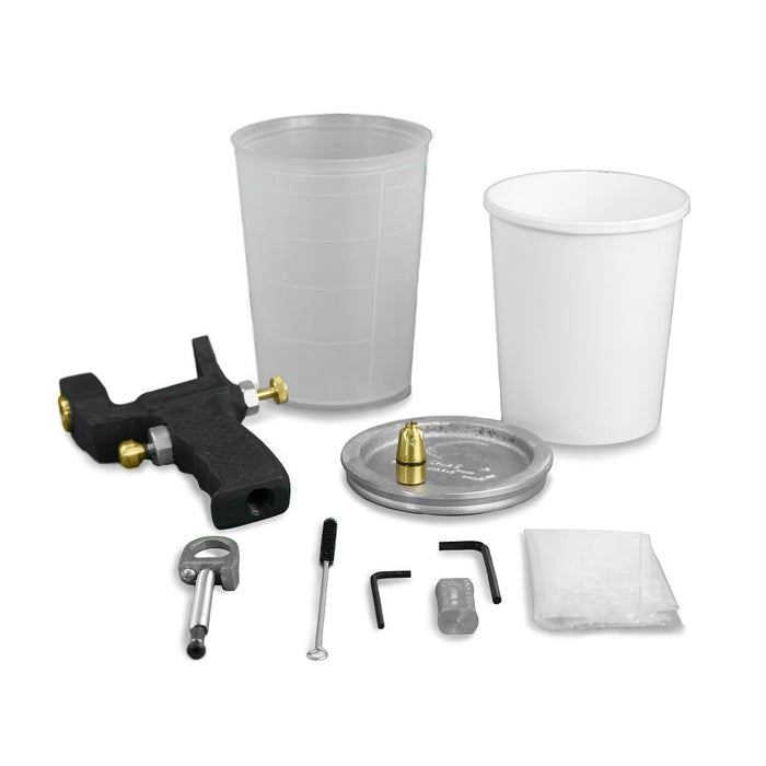 Pieces of gel coat spray gun used to spray resin, gel coats, parting films, sanding primers and adhesives.