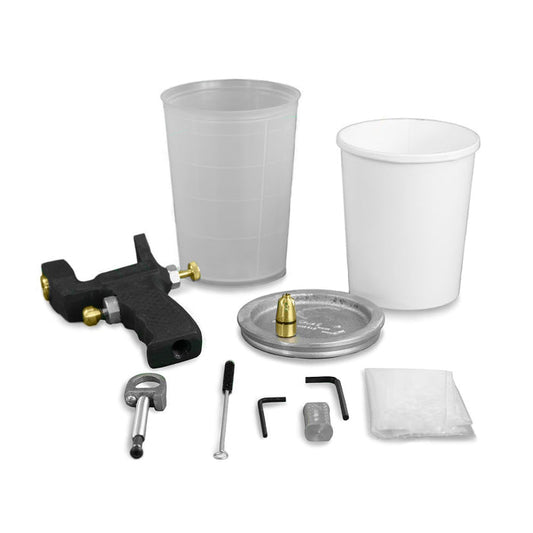 Pieces of gel coat spray gun used to spray resin, gel coats, parting films, sanding primers and adhesives.