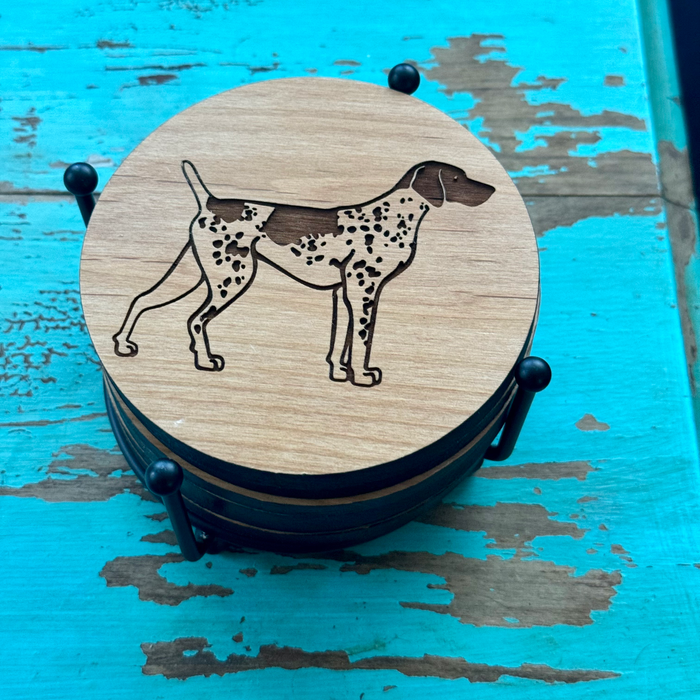 German Shorthaired Pointer Coaster Set
