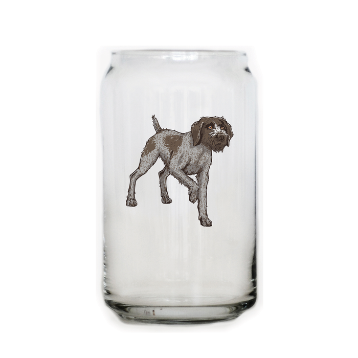 German Wirehair Beer Can Glass