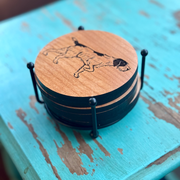 German Wirehaired Pointer Coaster Set