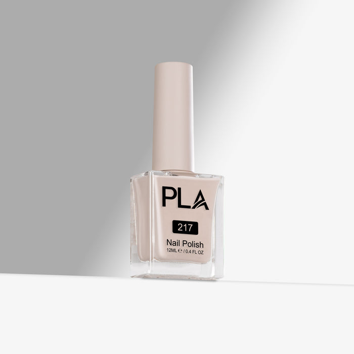 PLA nail polish bottle on a gray background