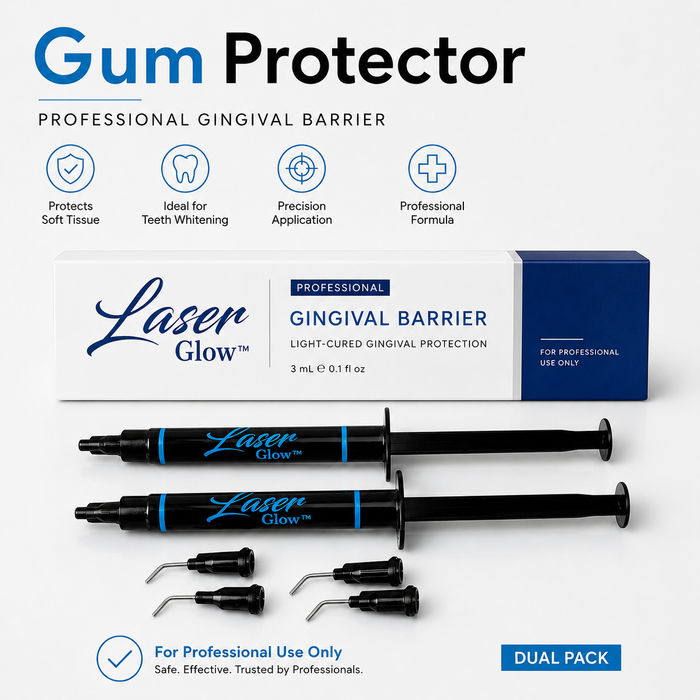 LaserGlow gingival barrier gel syringe for professional teeth whitening