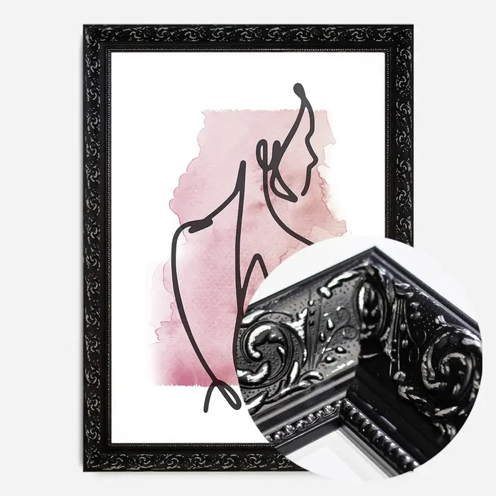 21x30cm | 8¼ x 11¾in / Black Ornate Frame