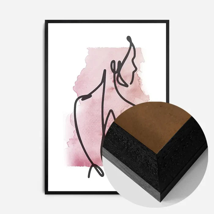 21x30cm | 8¼ x 11¾in / Black Wood Frame