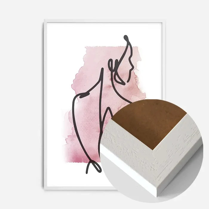 21x30cm | 8¼ x 11¾in / White Wood Frame