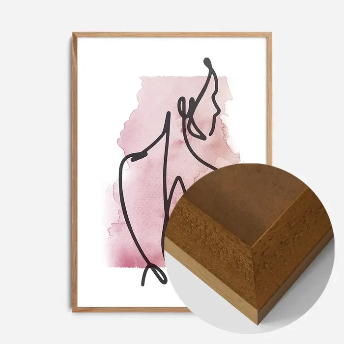 21x30cm | 8¼ x 11¾in / Oak Wood Frame