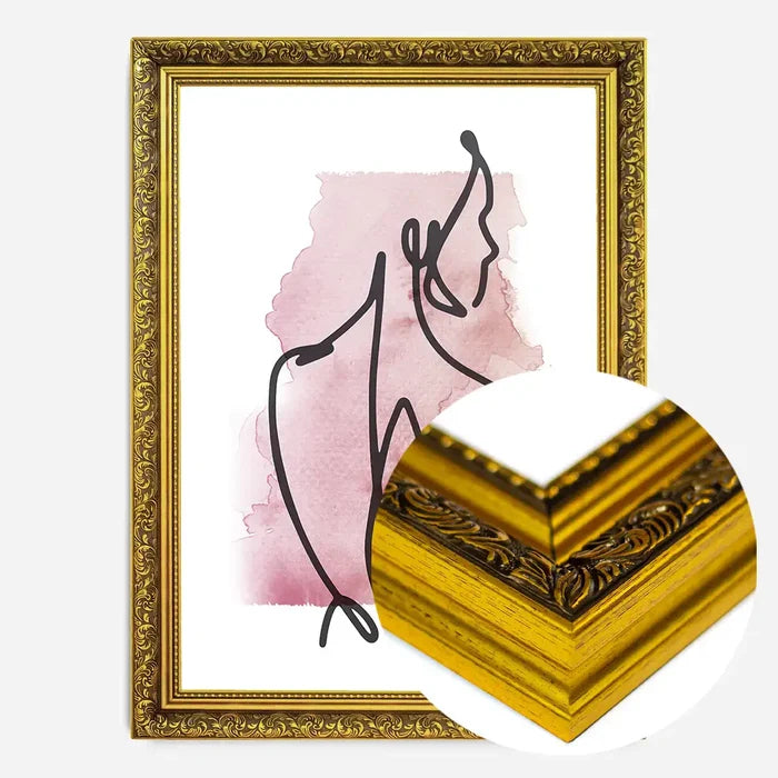 21x30cm | 8¼ x 11¾in / Gold Ornate Frame