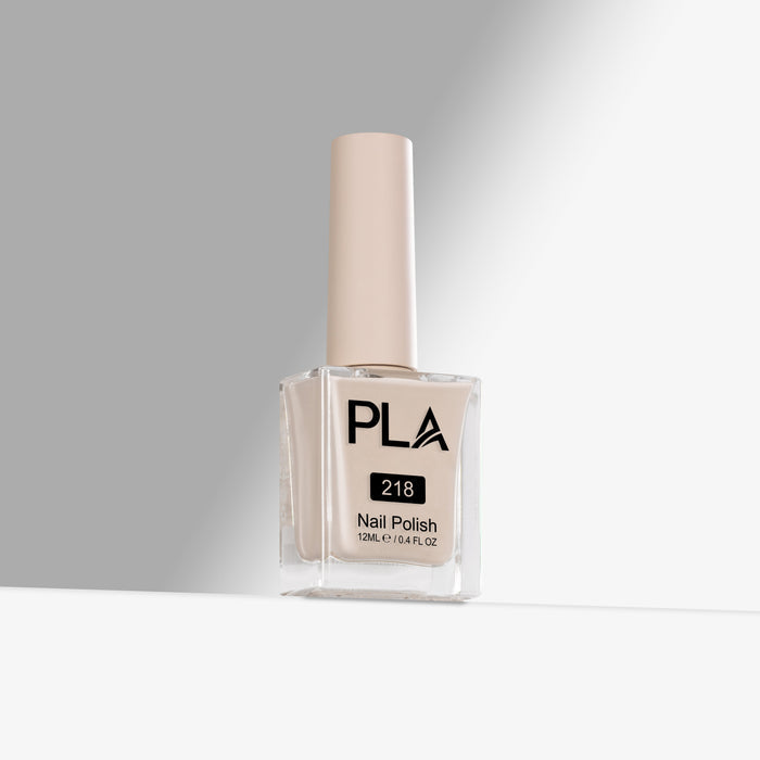PLA nail polish bottle on a gray background