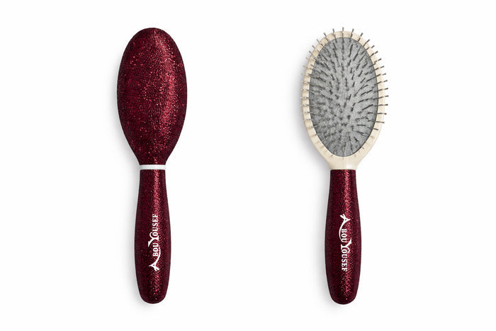 Glittery oval hairbrush