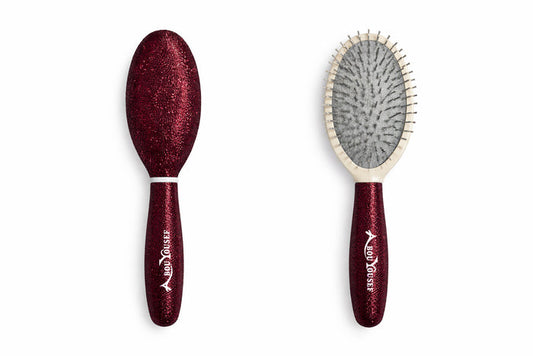Glittery oval hairbrush