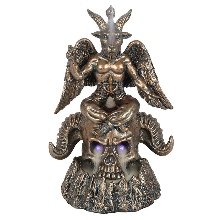 Gold Baphomet LED Backflow Incense Burner 🇬🇧
